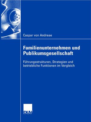 cover image of Familienunternehmen und Publikumsgesellschaft